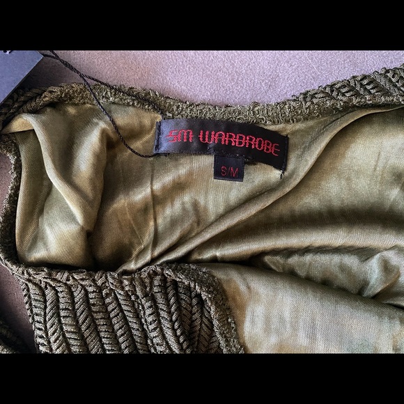 Woven Green Dress NWT - Picture 8 of 9